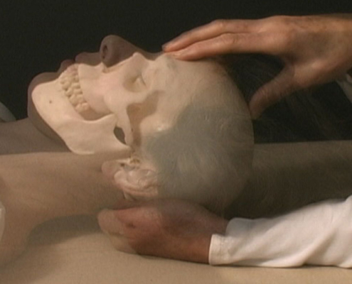 cranial hold on the frontal bone
