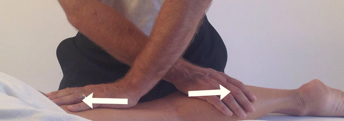 Myofascial release cross handed stretches to the posterior leg