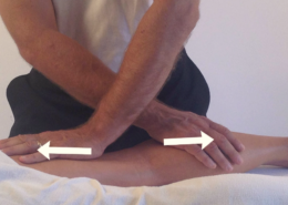 Myofascial release cross handed stretches to the posterior leg