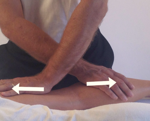 Myofascial release cross handed stretches to the posterior leg